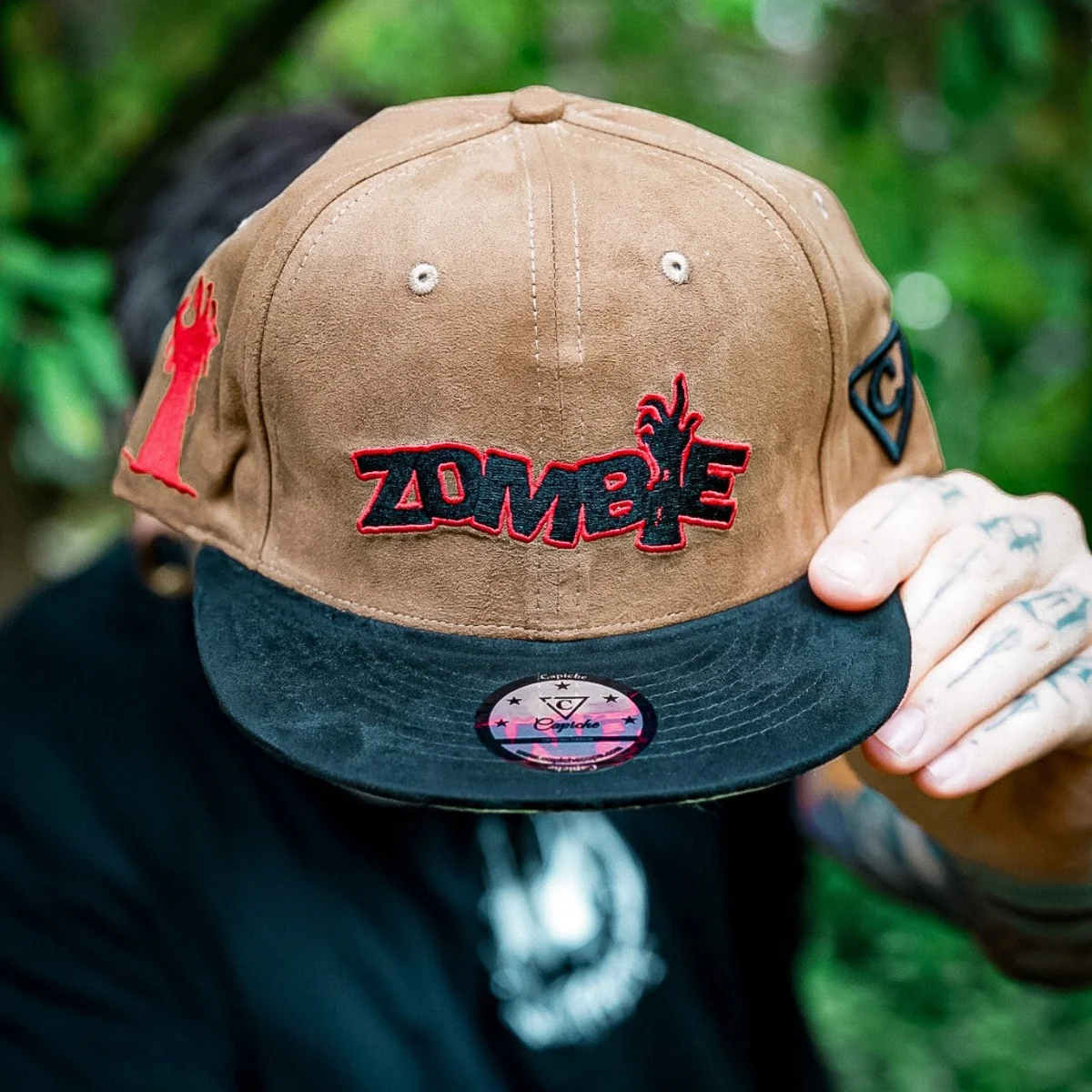 Zombie Snapback - Brown Suede/Black Suede - Image 10